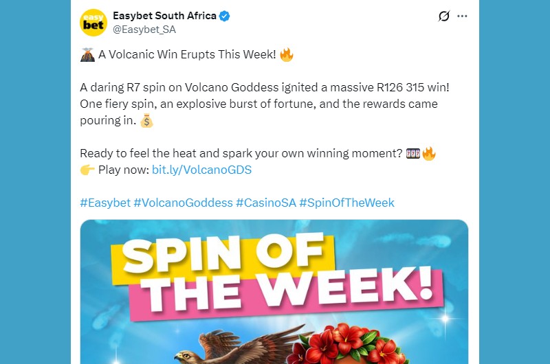 Twitter R126K EasyBet Slot Win